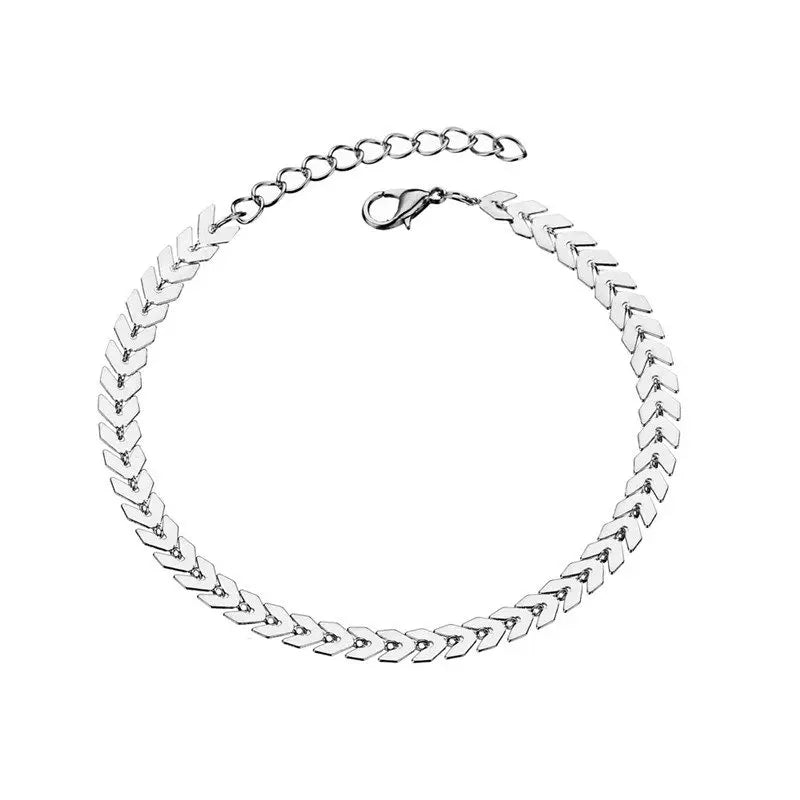 Double Layer Anklets For Women Pearl Streaming Pendant Foot Chains