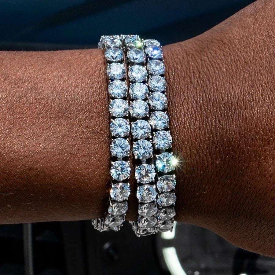 Hip Hop Iced Out Crystal Tennis Bracelet