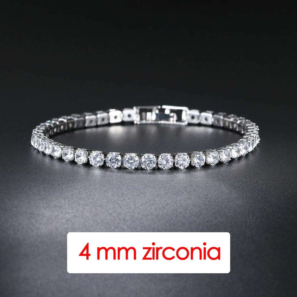Hip Hop Iced Out Crystal Tennis Bracelet