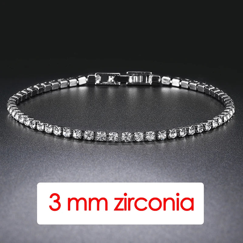 Hip Hop Iced Out Crystal Tennis Bracelet