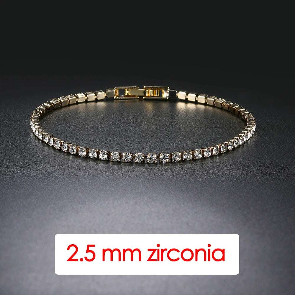 Hip Hop Iced Out Crystal Tennis Bracelet