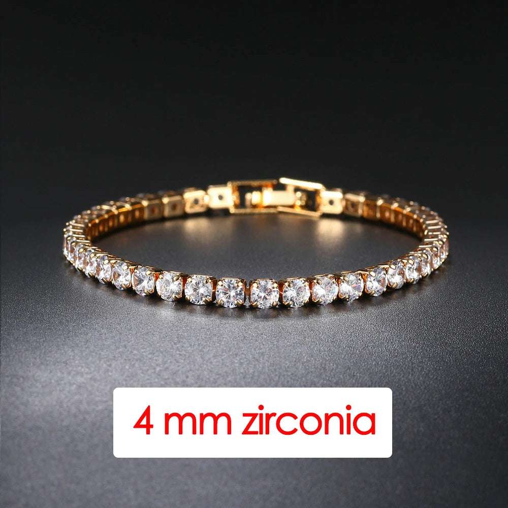 Hip Hop Iced Out Crystal Tennis Bracelet