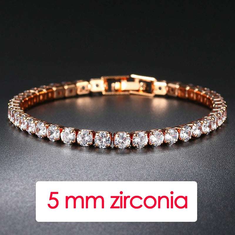 Hip Hop Iced Out Crystal Tennis Bracelet