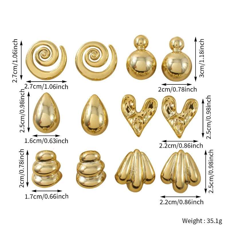 Fashionable Hot Selling Heart-shaped Geometric Shaped Earrings for Women with High-end and Exaggerated Gloss Resin Earrings