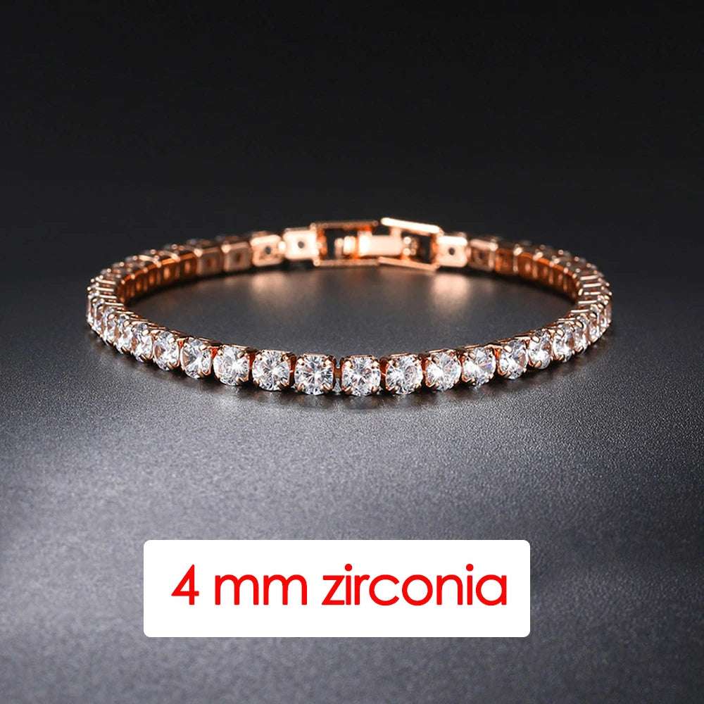 Hip Hop Iced Out Crystal Tennis Bracelet
