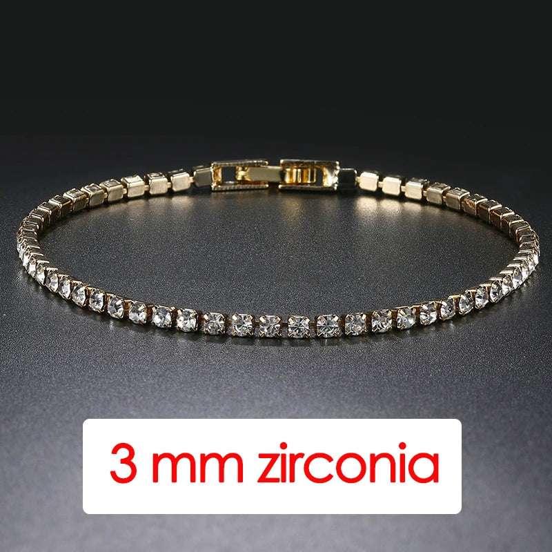 Hip Hop Iced Out Crystal Tennis Bracelet