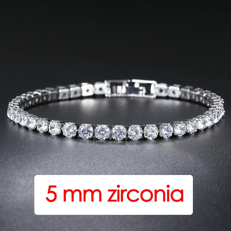 Hip Hop Iced Out Crystal Tennis Bracelet