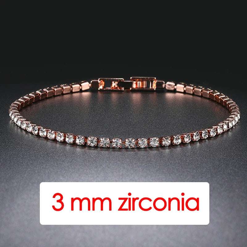 Hip Hop Iced Out Crystal Tennis Bracelet