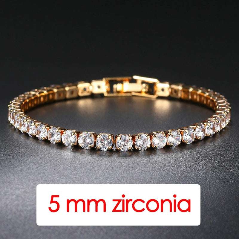 Hip Hop Iced Out Crystal Tennis Bracelet